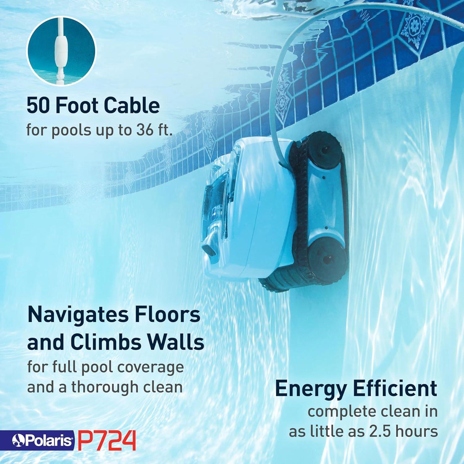 P724 Compact Lightweight Robotic Pool Cleaner