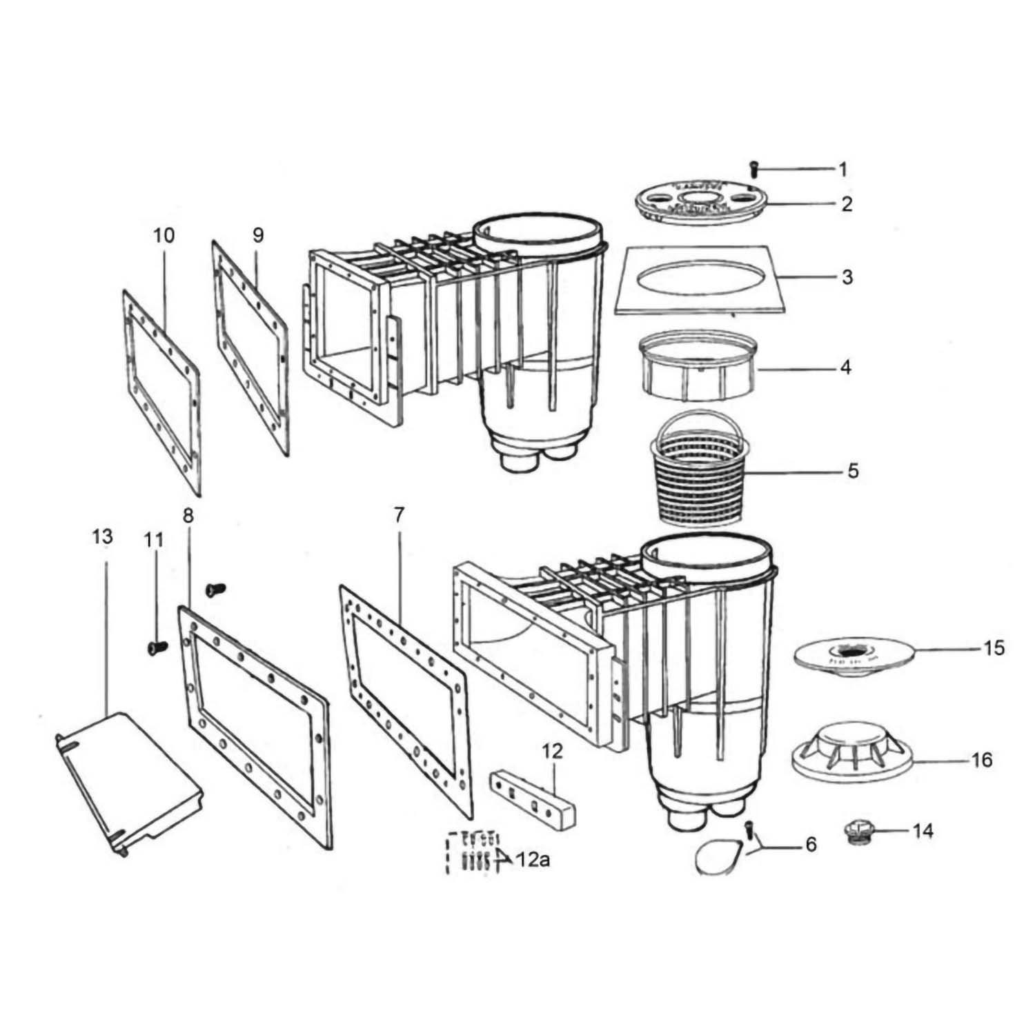 Jacuzzi Deckmate Deckmate: Vinyl and Fiberglass Skimmer Part List