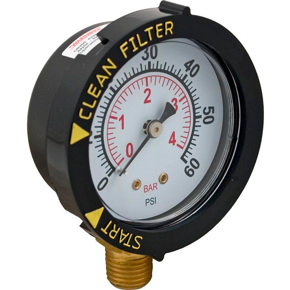 Pentair - Filter Pressure Gauge, With Dial 1/4, Bottom Connection