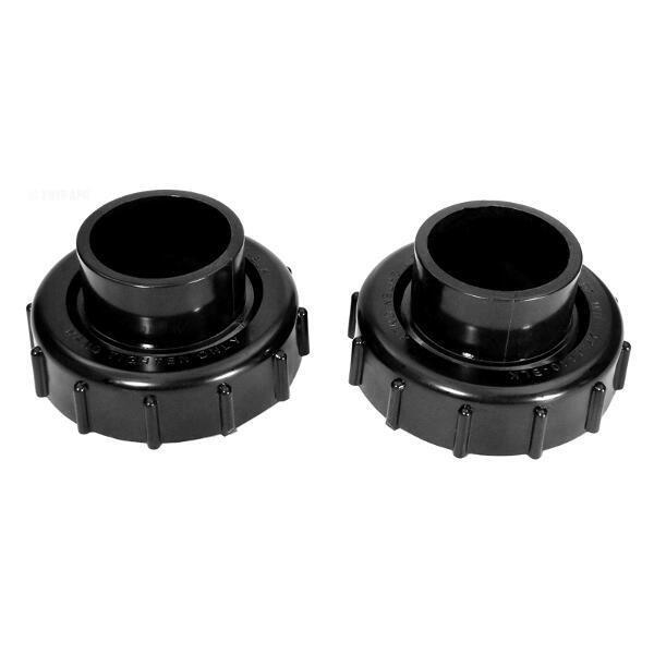 Pentair - Bulkhead Union, 1-1/2in. x 2in. (Set), Black