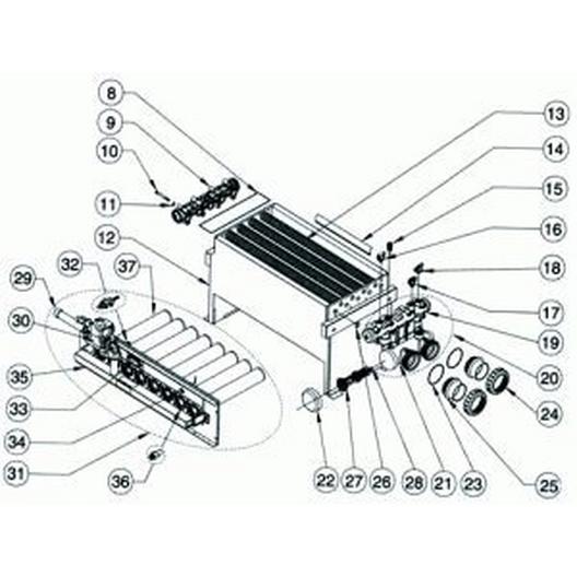 Pentair  Burner Tray Assembly Model 250