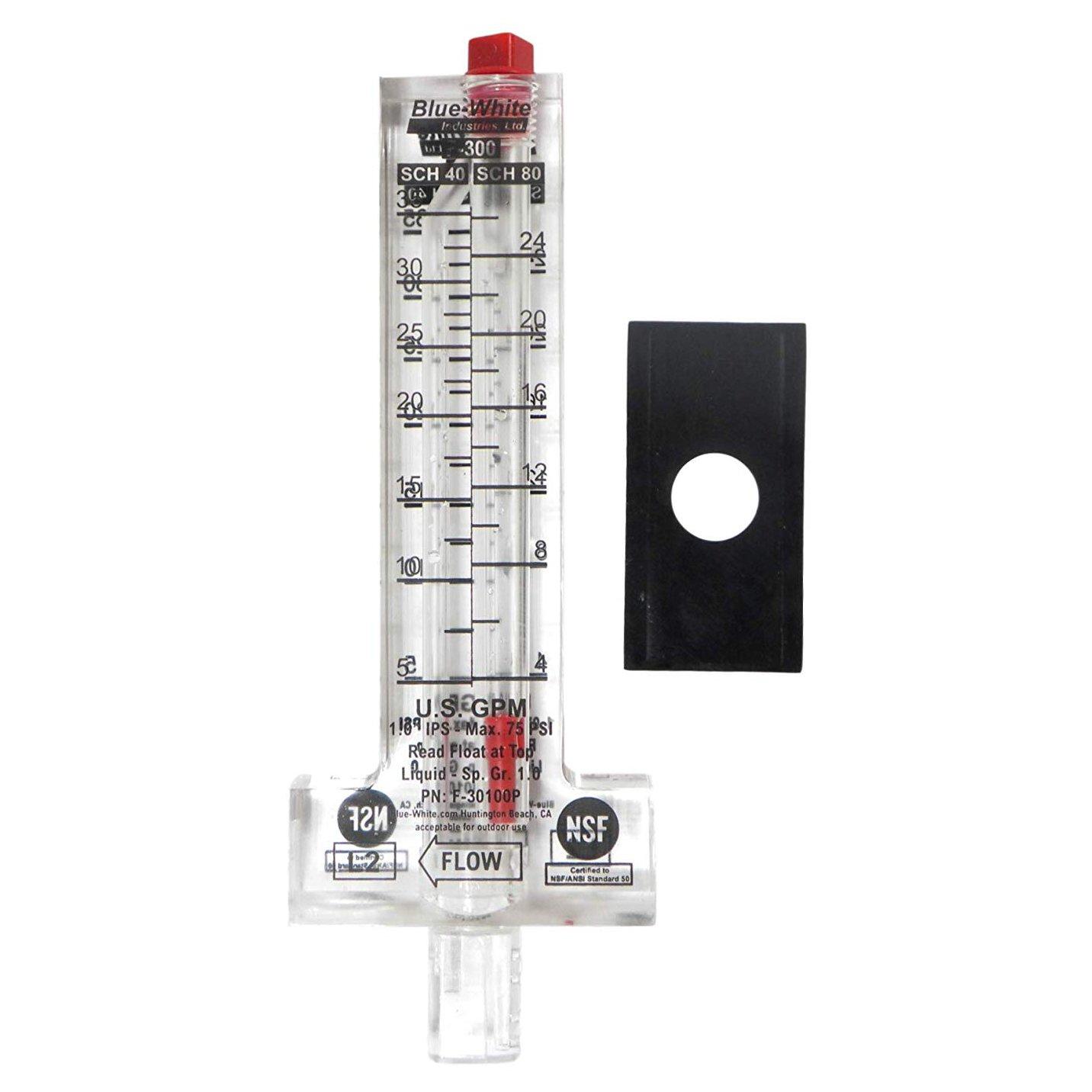 Blue-White  Flowmeter 1in.