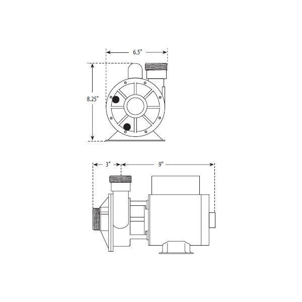 3410030-1E Iron Might 1/15HP Single-Speed Circulating Spa Pump 48-Frame 115V