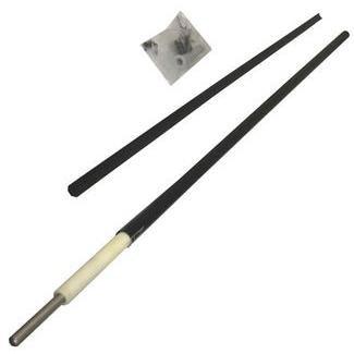 In Ground Fence Support Pole, 4', Black