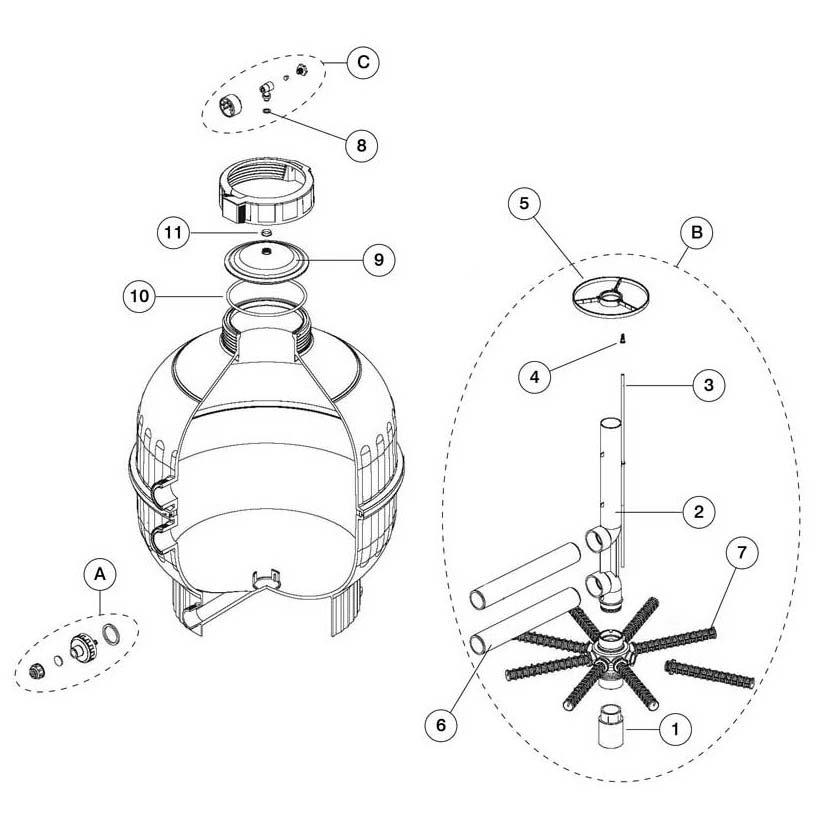 Astral Cantabric 24 Side Mount Replacement Parts