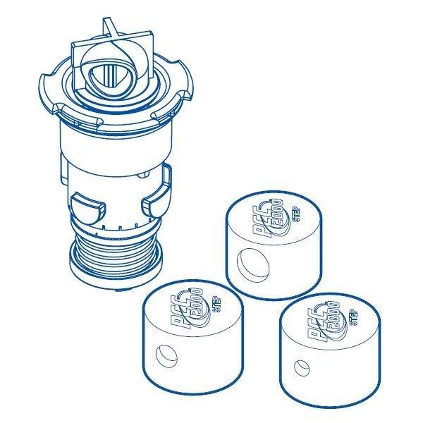 PCC 2000 Step Nozzle with Nozzle Caps, Light Blue
