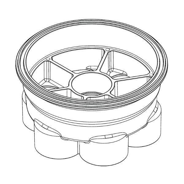 Paramount 2in. Two Port Water Valve Base Black | In The Swim