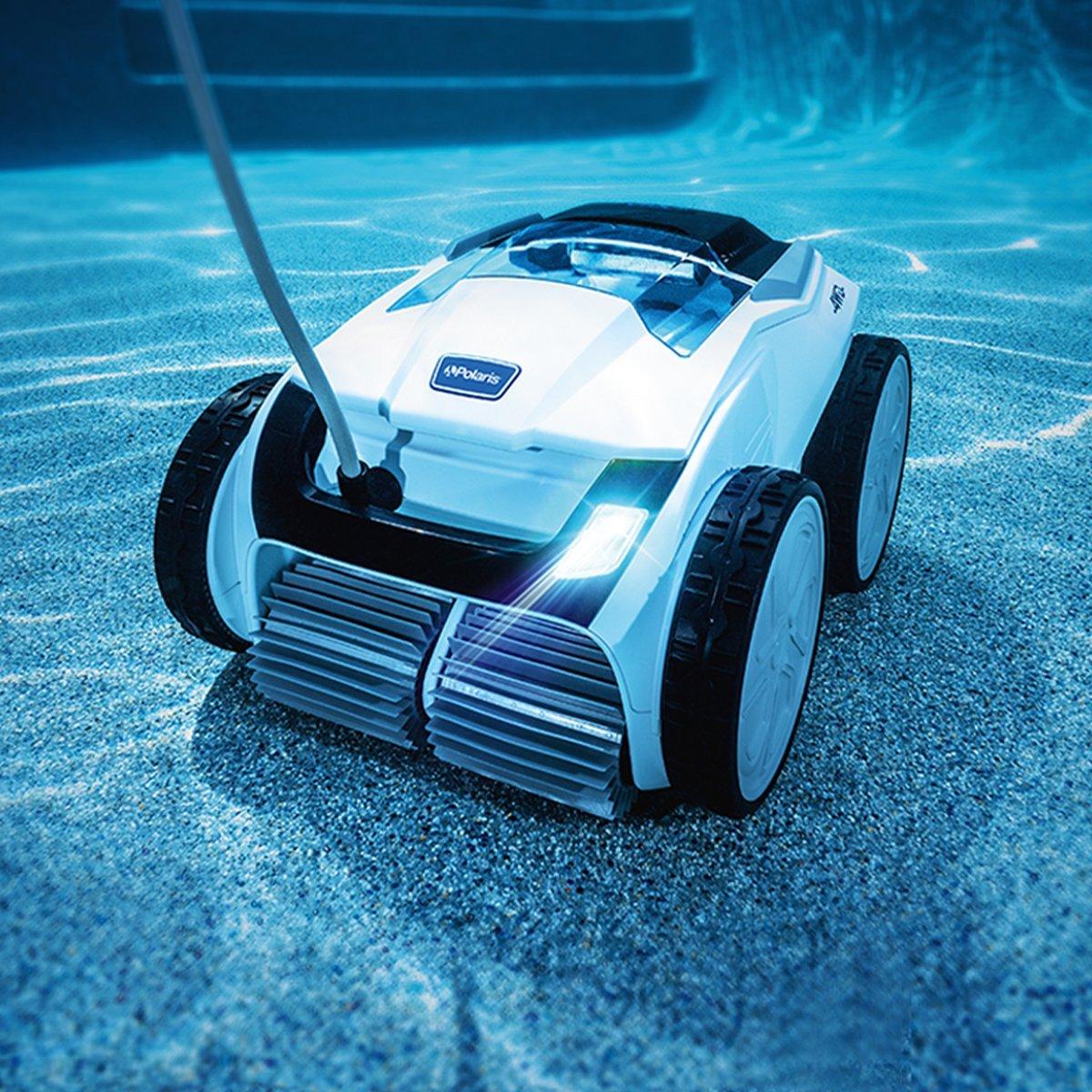 an outdoor picture of a robotic cleaner