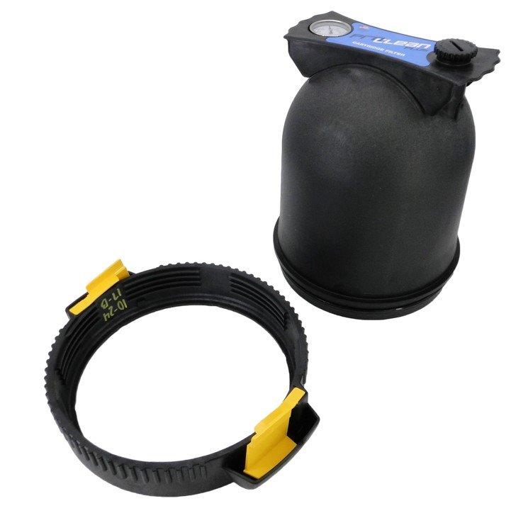 Pro Clean Medium Filter Lid and Lock Ring Assembly, Black