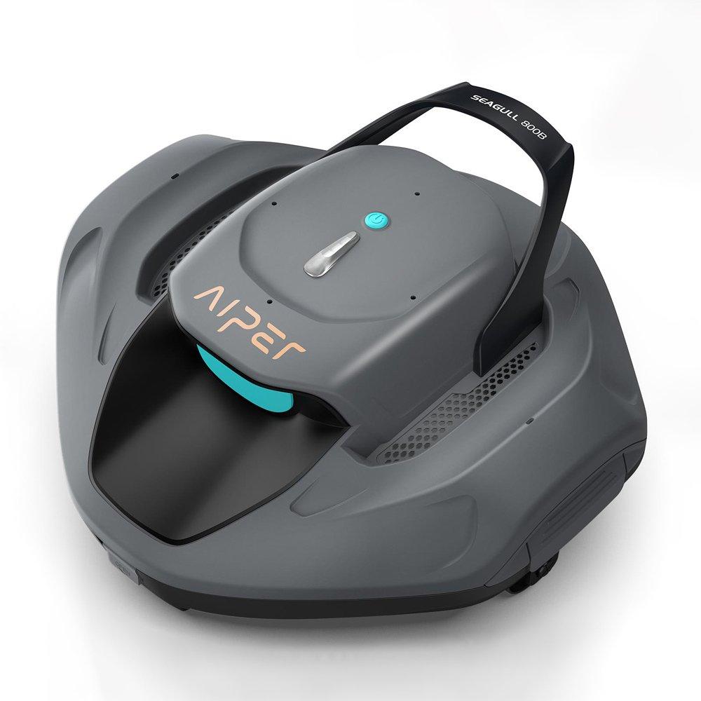 AIPER Cordless Robotic Pool Cleaner, Cordless Pool Vacuum Robot with  Dual-Drive Motors, Self-Parking Technology, 90 Mins Cleaning for  Above/In-ground