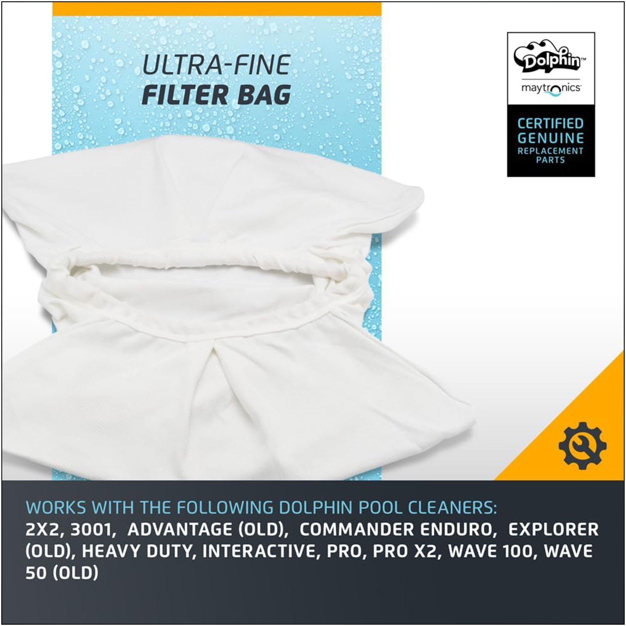 9995430-R1 Ultra Fine Filter Bag for Dolphin Wave 50, Wave 100, and 2x2 Pool Cleaners