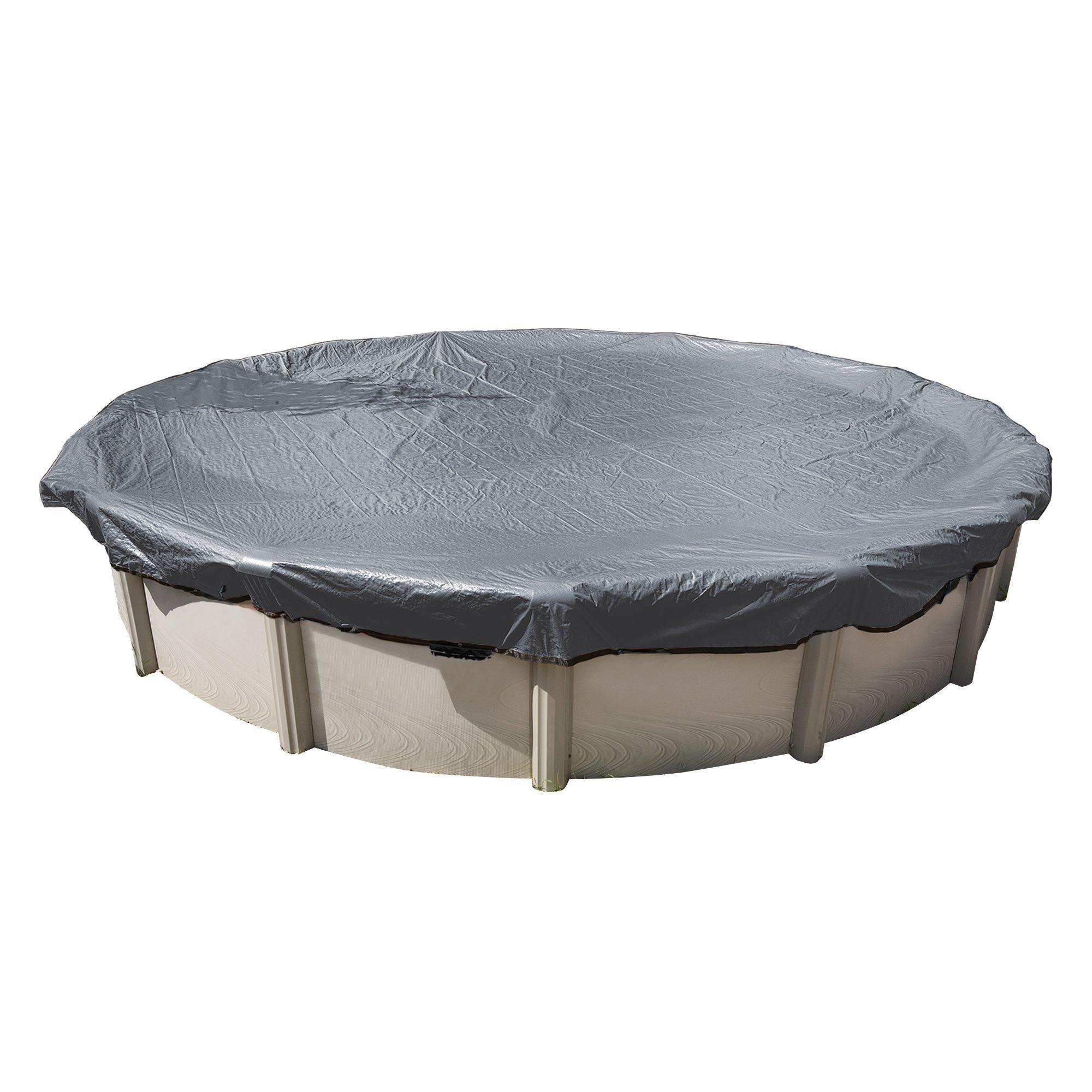 Round Super Polar Plus Above Ground Winter Pool Cover 16 Year Warranty Silver