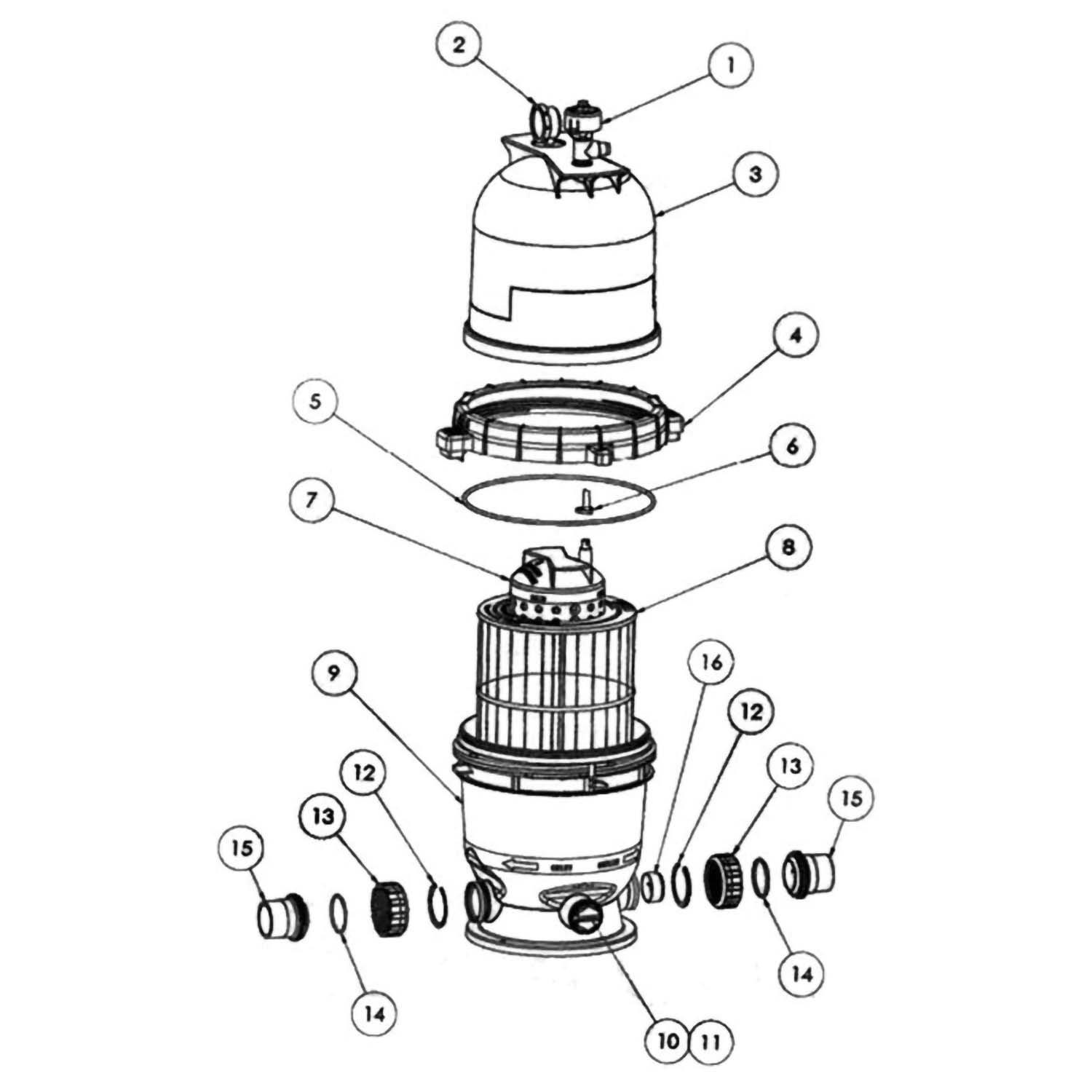 Pentair Easy Clean PNEC DE Element Pool Filter Parts