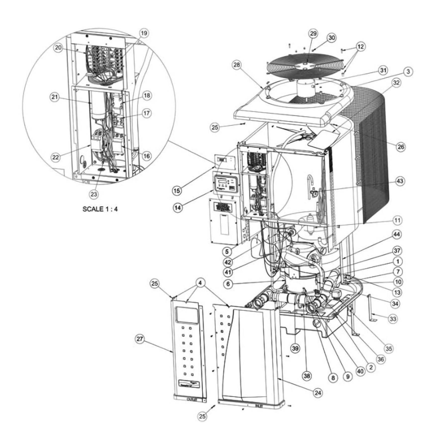 Pentair Heat Pump ThermalFlo Heat Pump Titanium Leslie's Pool Supplies