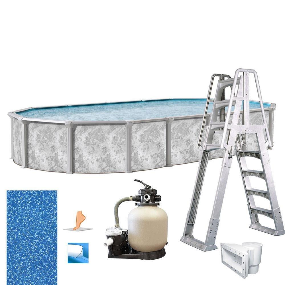 Ambassador 15'x30 x 52 Oval Above Ground Pool Package