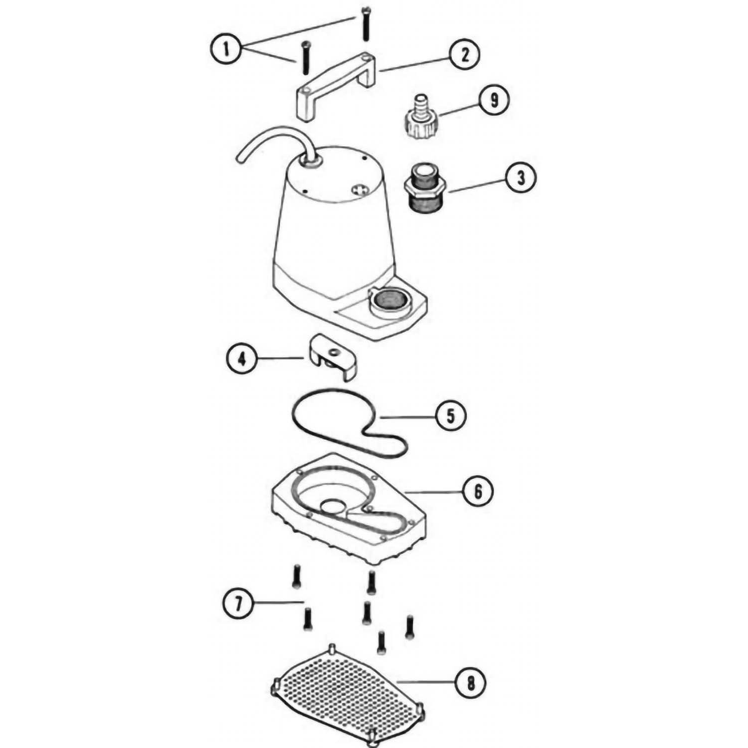 Little Giant 5MSP Water Wizard Pump Replacement Parts