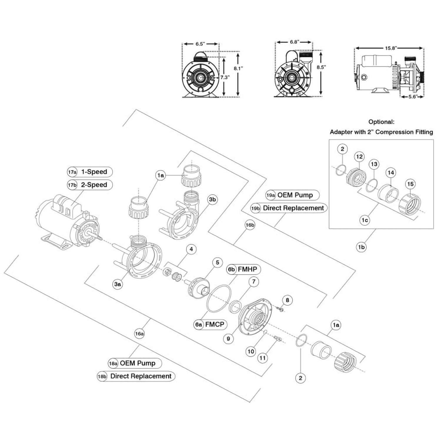 Aqua-Flo Flo-Master FMCP Pump Parts