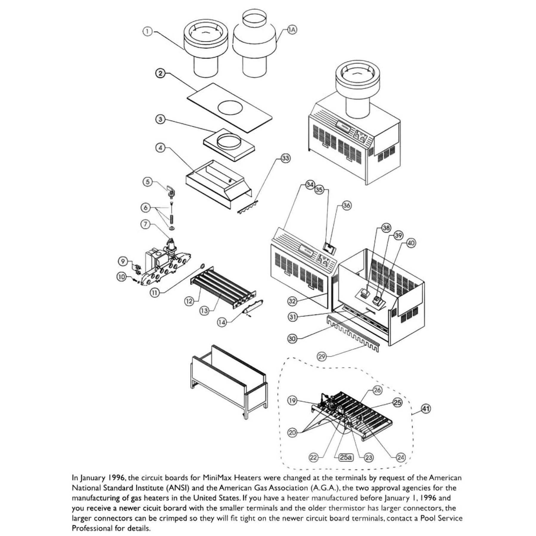 Pentair MiniMax Commercial Pool Heater Parts