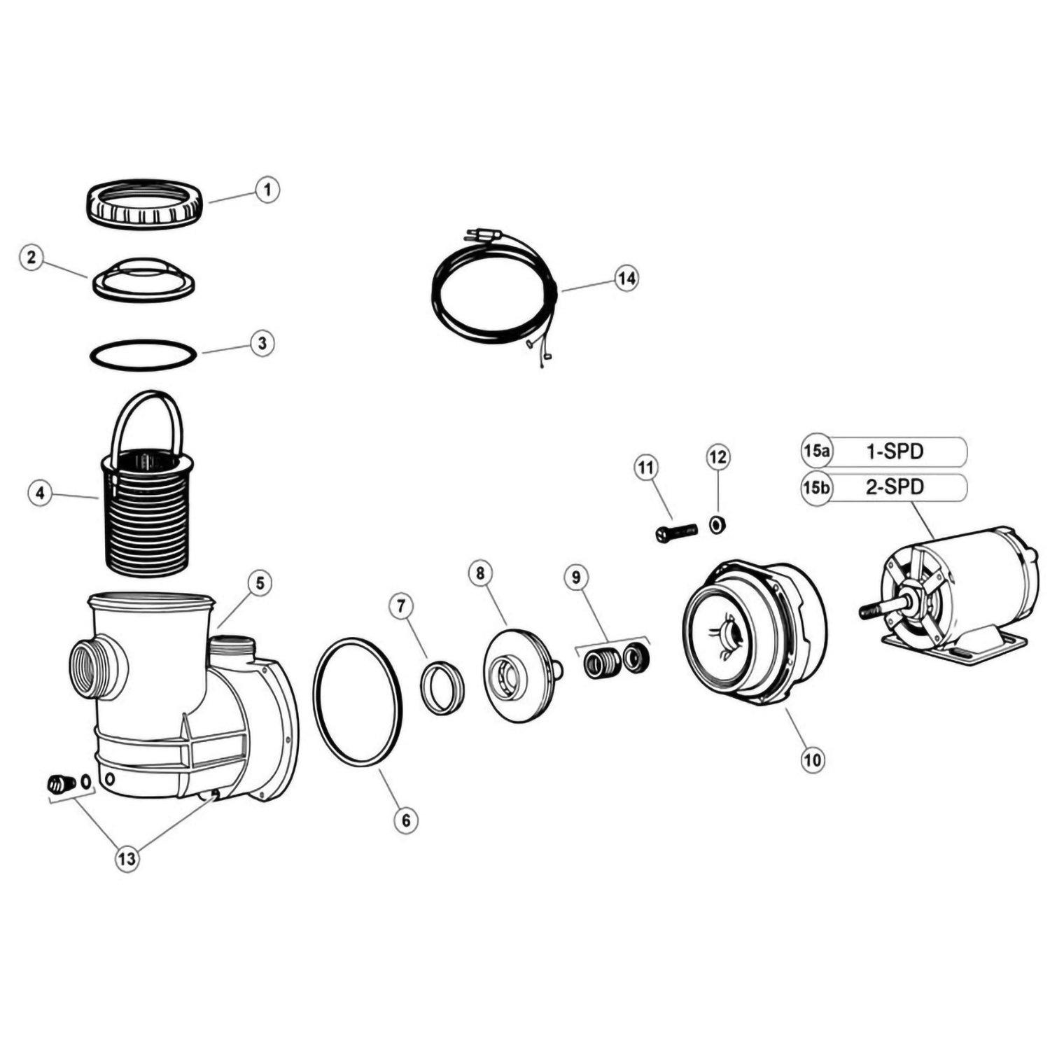 Jacuzzi LR, LR3, LR6, LR9 Pump Pump image