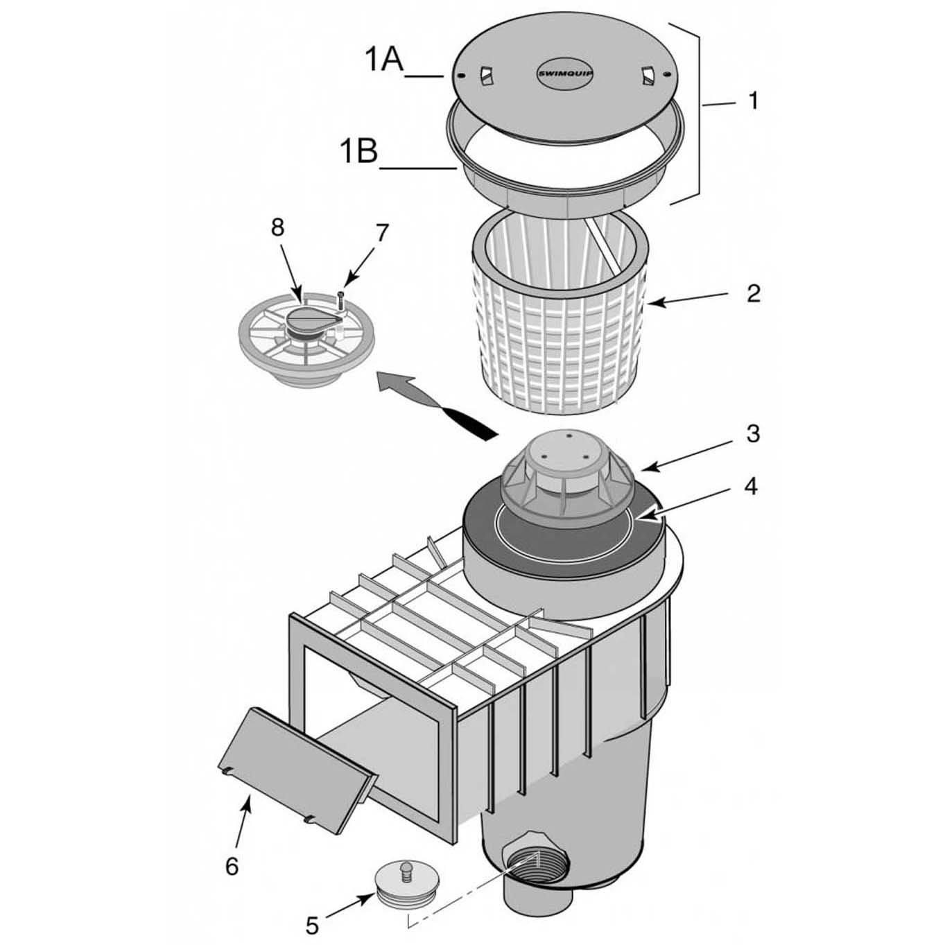 Sta-Rite U-3: Gunite Pool Skimmer Parts