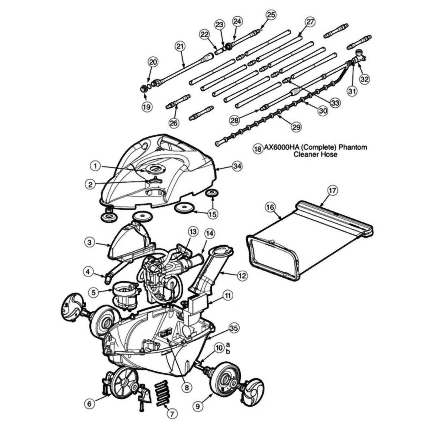 Hayward Phantom  Phantom Turbo Part Schematic