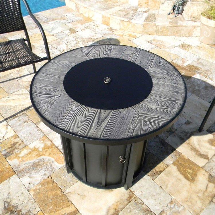 AZ Patio Heaters  Faux Wood Tile Top Fire Pit