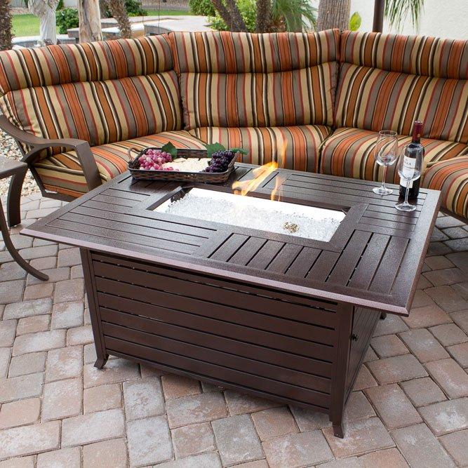 AZ patio heater aluminum hammered bronze fire pit