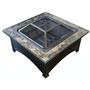 Wood Burning Fire Pit with Square Slate Table