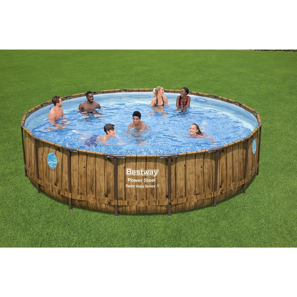 Bestway  Power Steel Swim Vista 18 Round Above Ground Pool Set