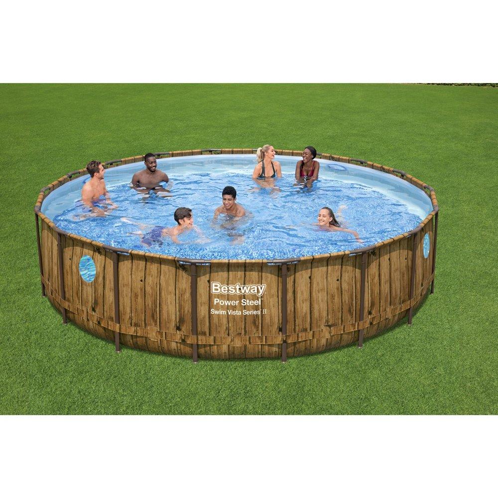 Bestway  Power Steel Swim Vista 18 Round Above Ground Pool Set