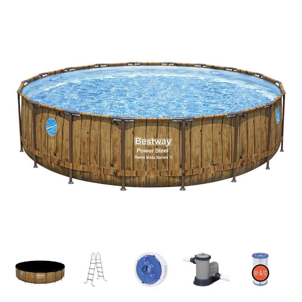 Bestway  Power Steel Swim Vista 18 Round Above Ground Pool Set