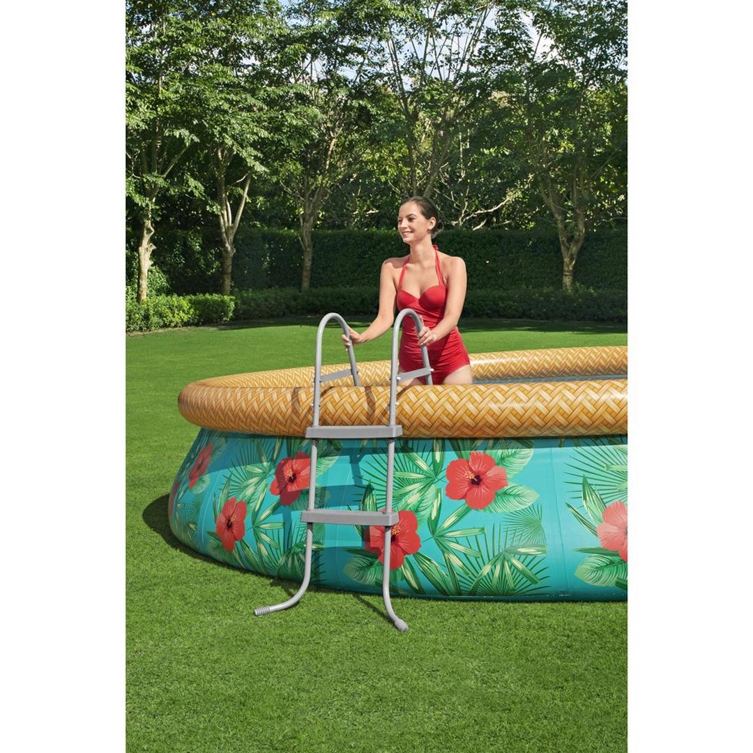 Bestway Fast Set Paradise Palms 15\' Round Inflatable Pool Set | Leslie\'s  Pool Supplies