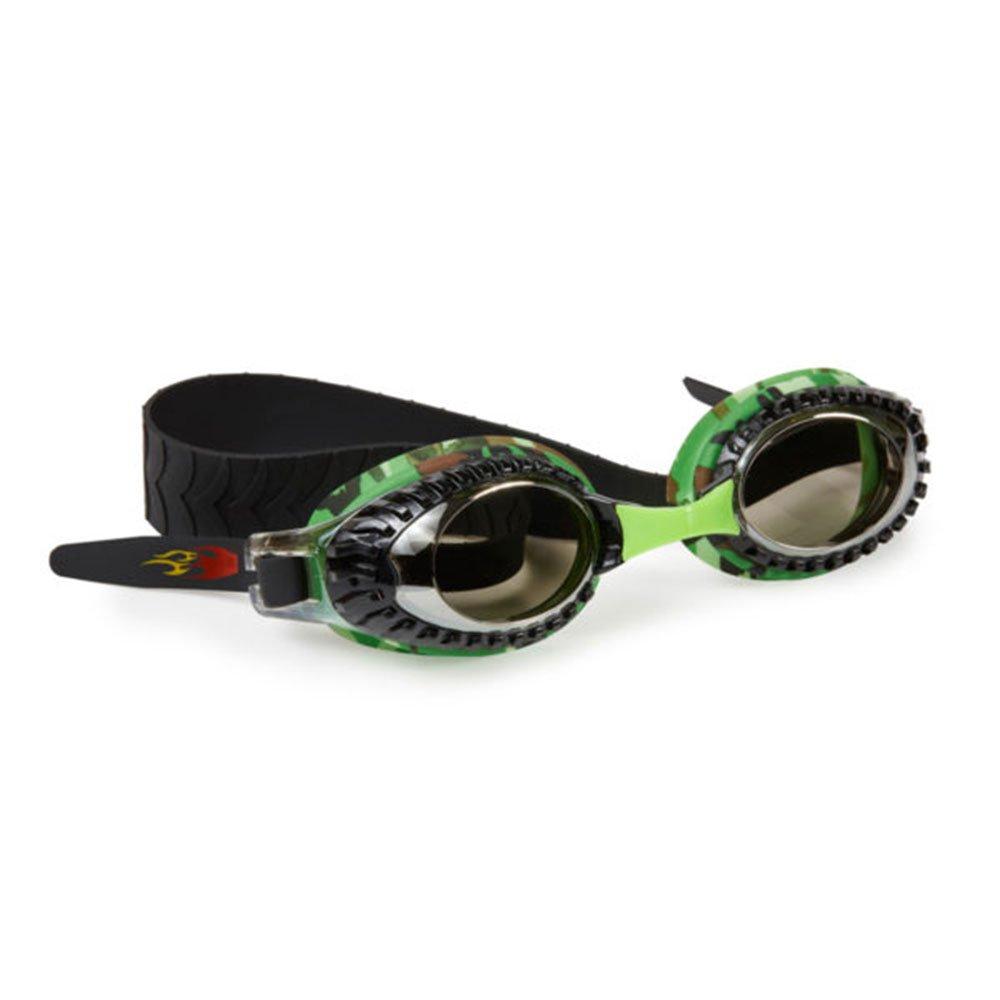 Green Race Car Kids Swim Goggles