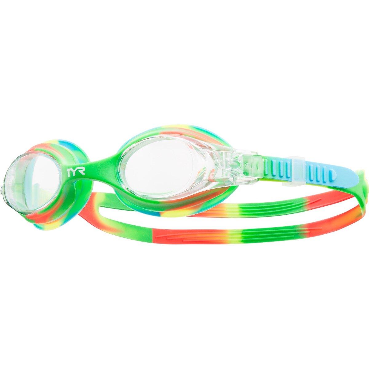 TYR  Swimple Kids Goggles  Tie Dye Green/Orange