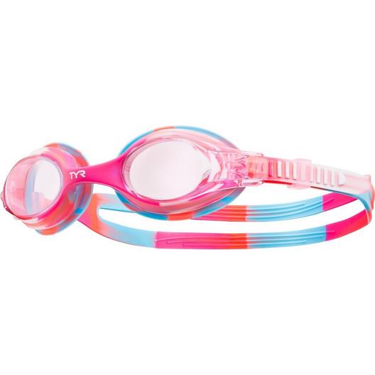 TYR  Swimple Kids Goggles  Tie Dye Pink/White