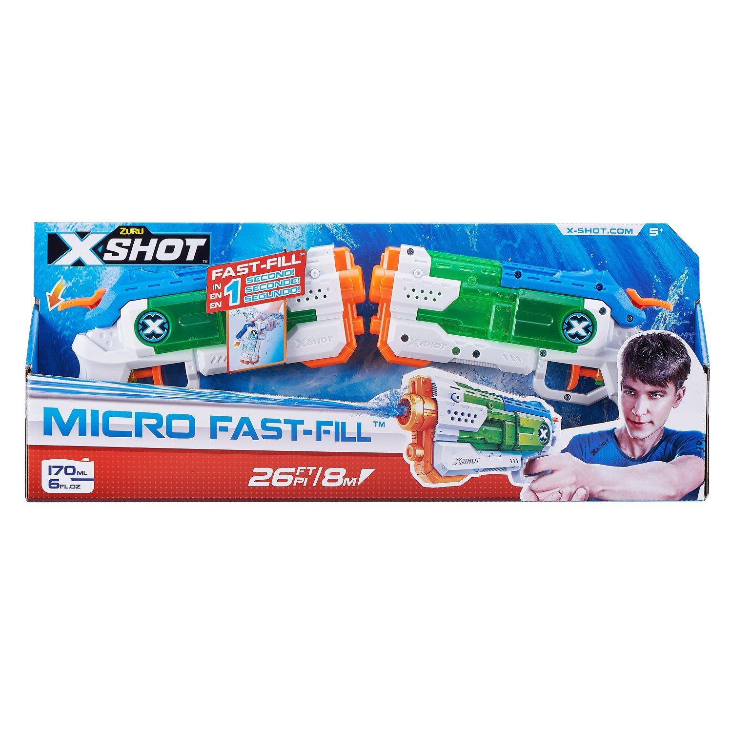 Zuru XShot Water Warfare Micro FastFill Water Blaster Double Pack