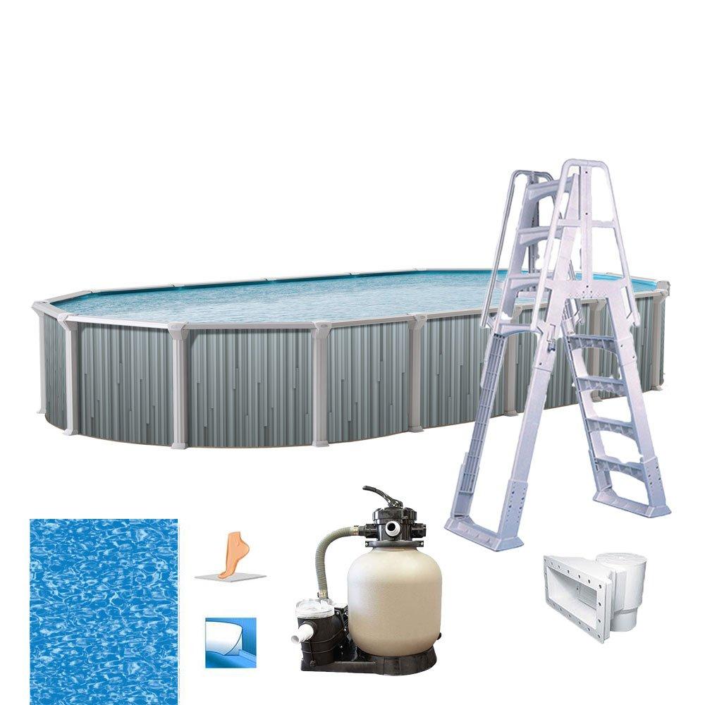 Ambassador II 12'x18' x 52" Complete Oval Above Ground Pool Package