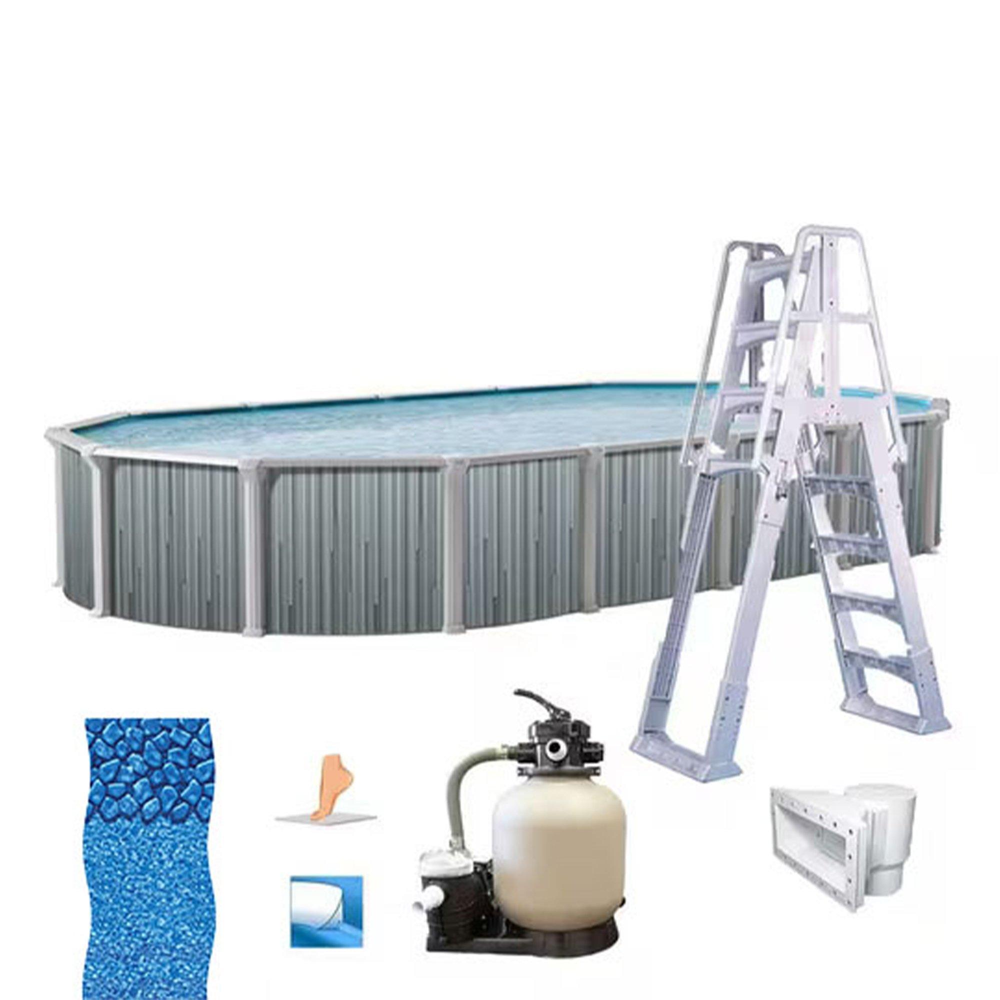 Ambassador II 18'x33 x 52 Complete Oval Above Ground Pool Package
