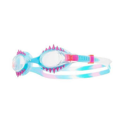 TYR  Swimple Tie Dye Spikes Kids Swim Goggles  Mint/Purple