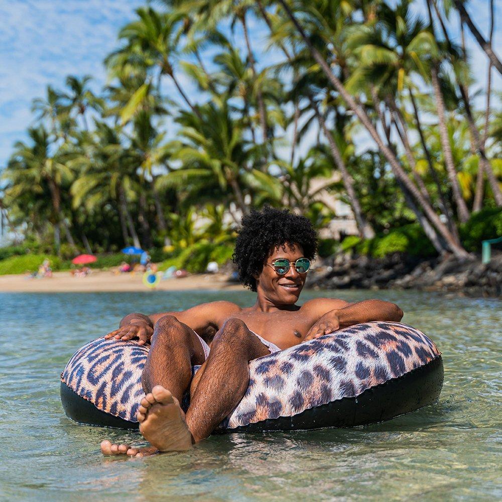 Safari Collection 48" Inflatable Pool Tube with Leopard Print