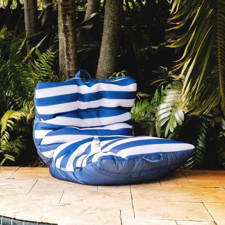 Big Joe  Roma Pool Float  Nautical Stripe