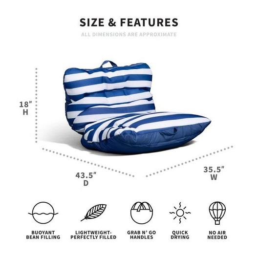 Big Joe  Roma Pool Float  Nautical Stripe