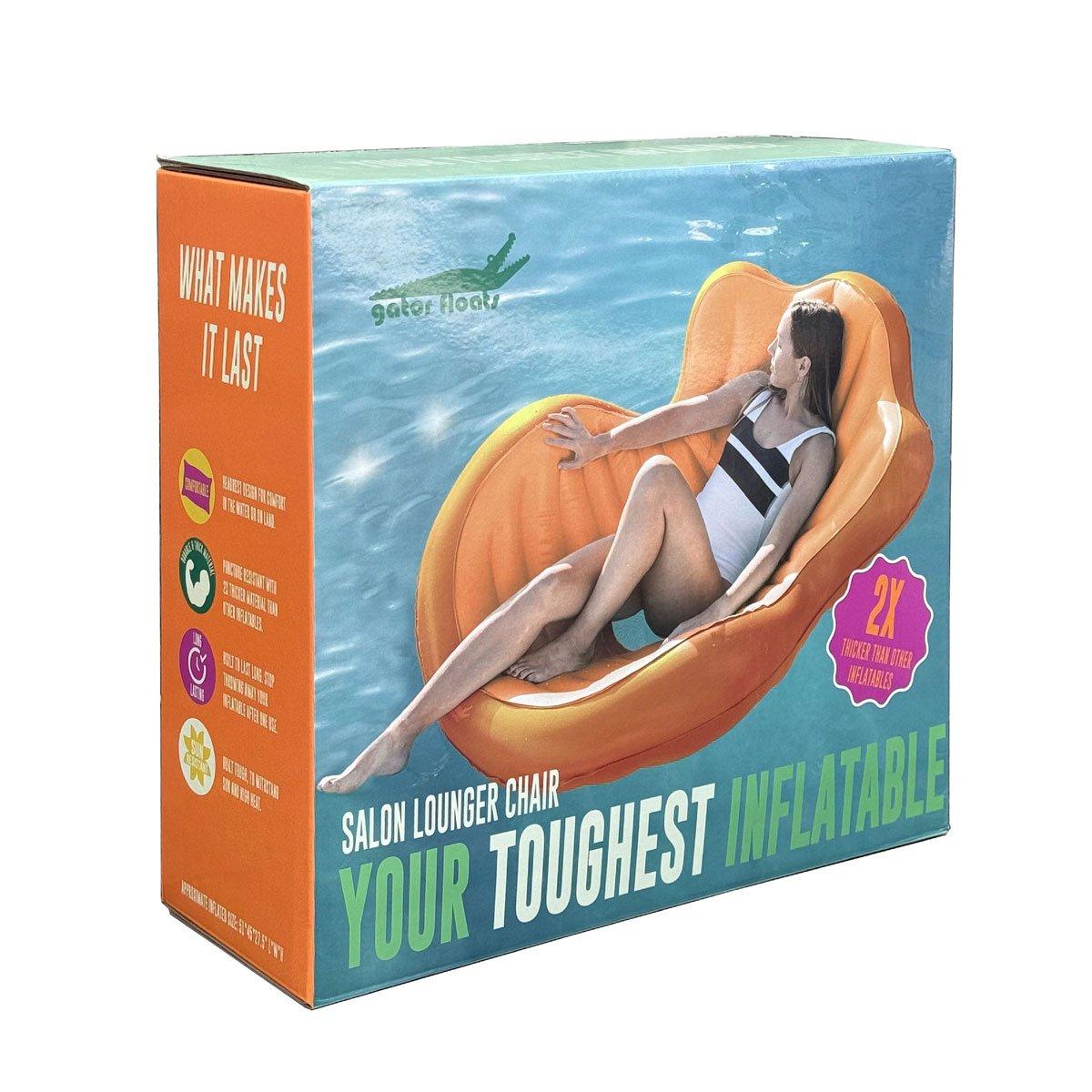 Gator Floats  Salon Lounge Chair Orange