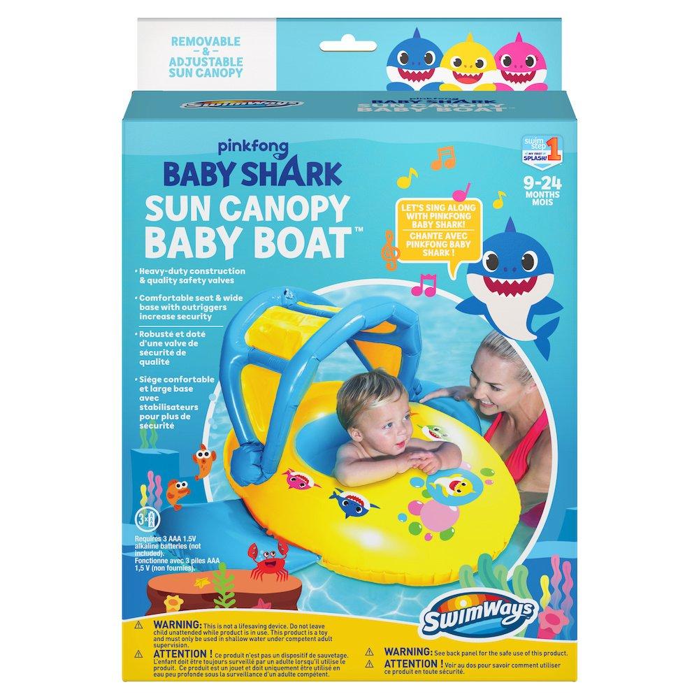 Swimways  Baby Shark Sun Canopy Baby Boat