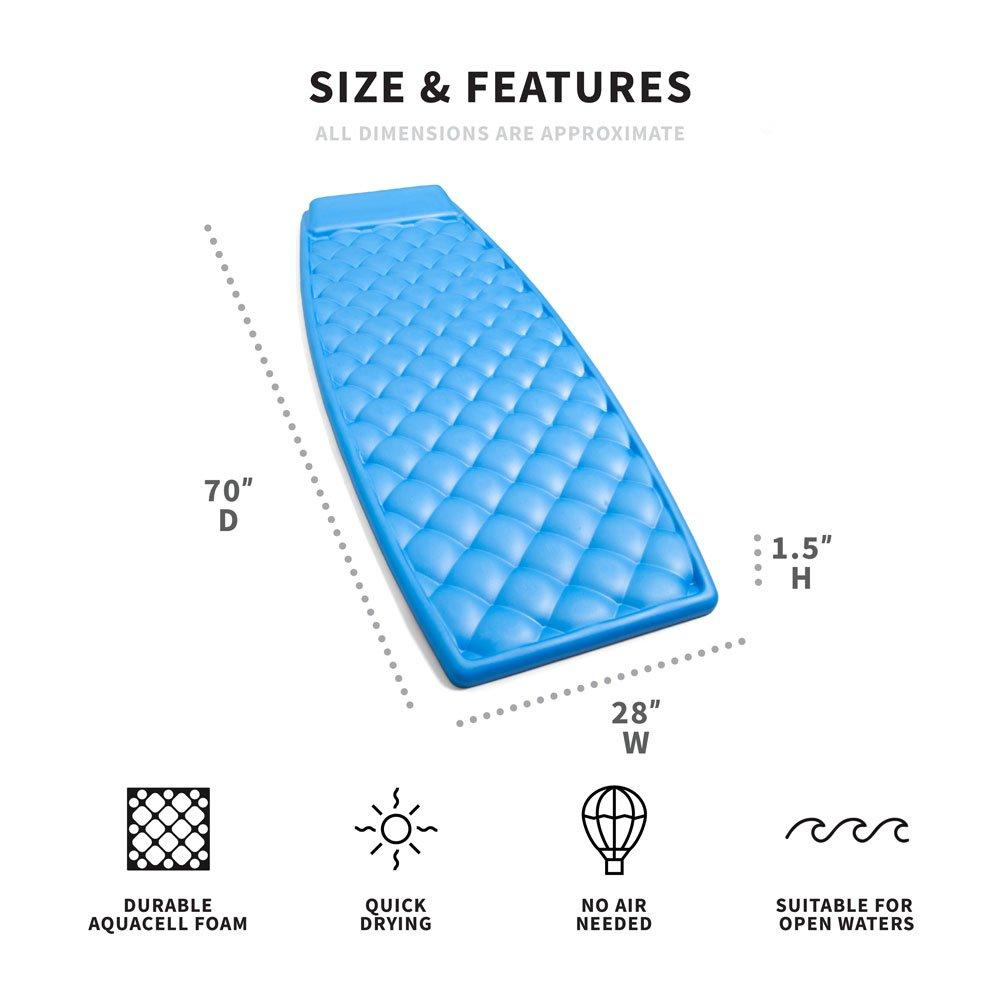 Big Joe  Reef Foam Pool Lounger  Blue