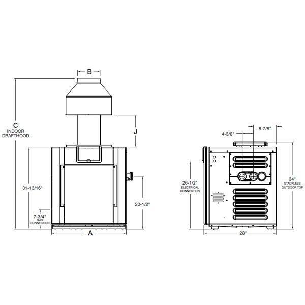 Raypak  Digital Low NOx Natural Gas 399,000 BTU Pool Heater
