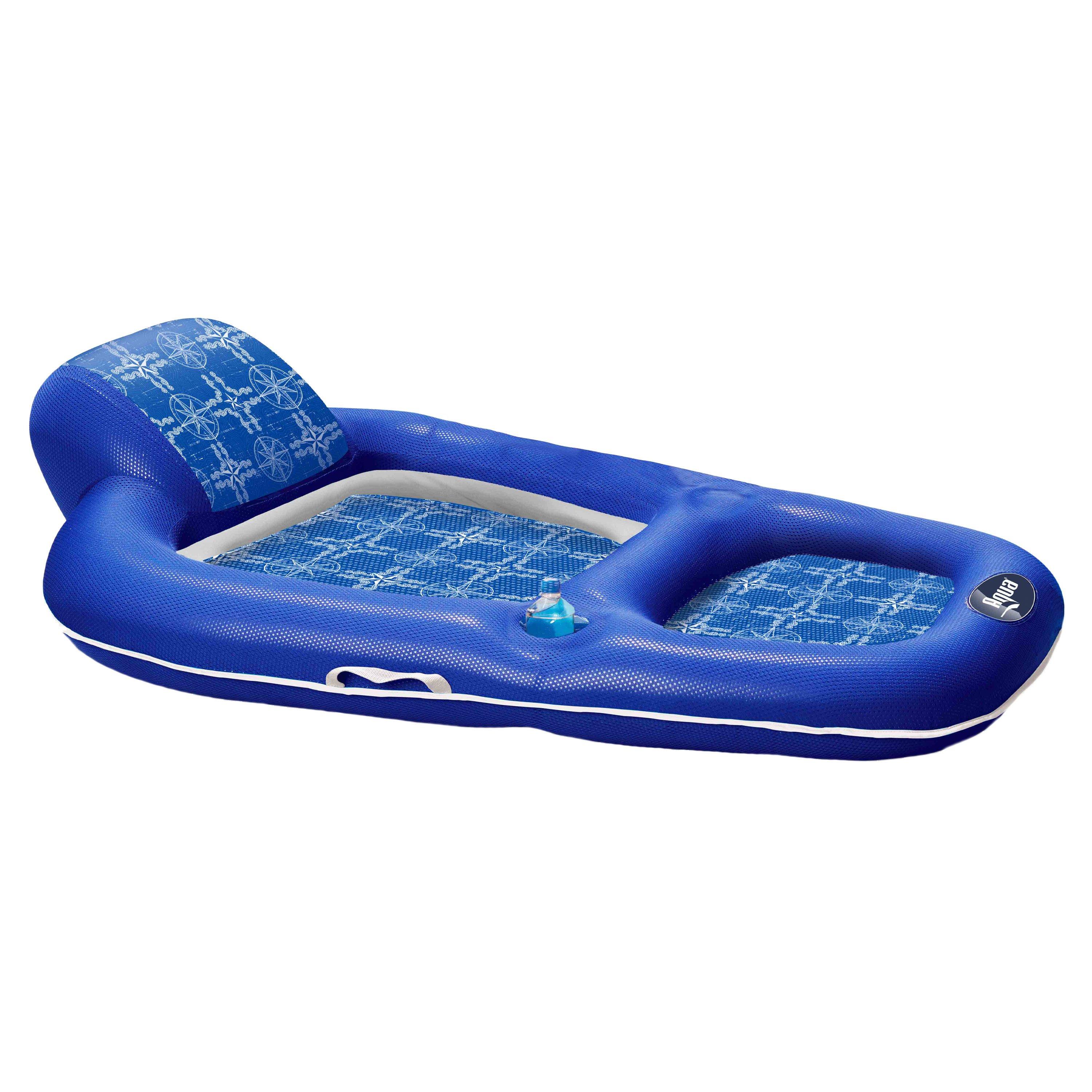 Aqua Leisure  Luxury Recliner Pool Lounge Blue