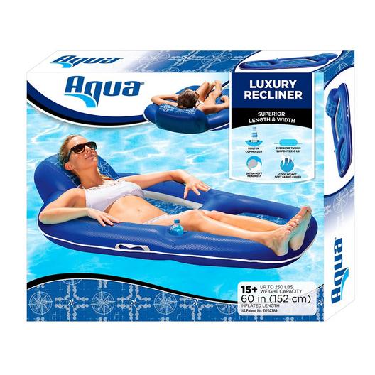 Aqua Leisure  Luxury Recliner Pool Lounge Blue