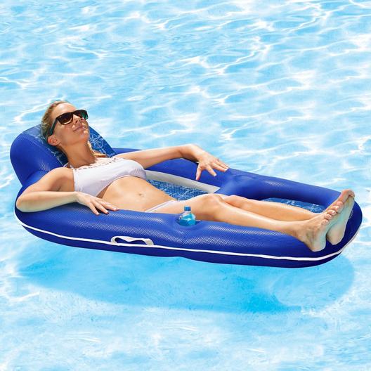 Aqua Leisure  Luxury Recliner Pool Lounge Blue