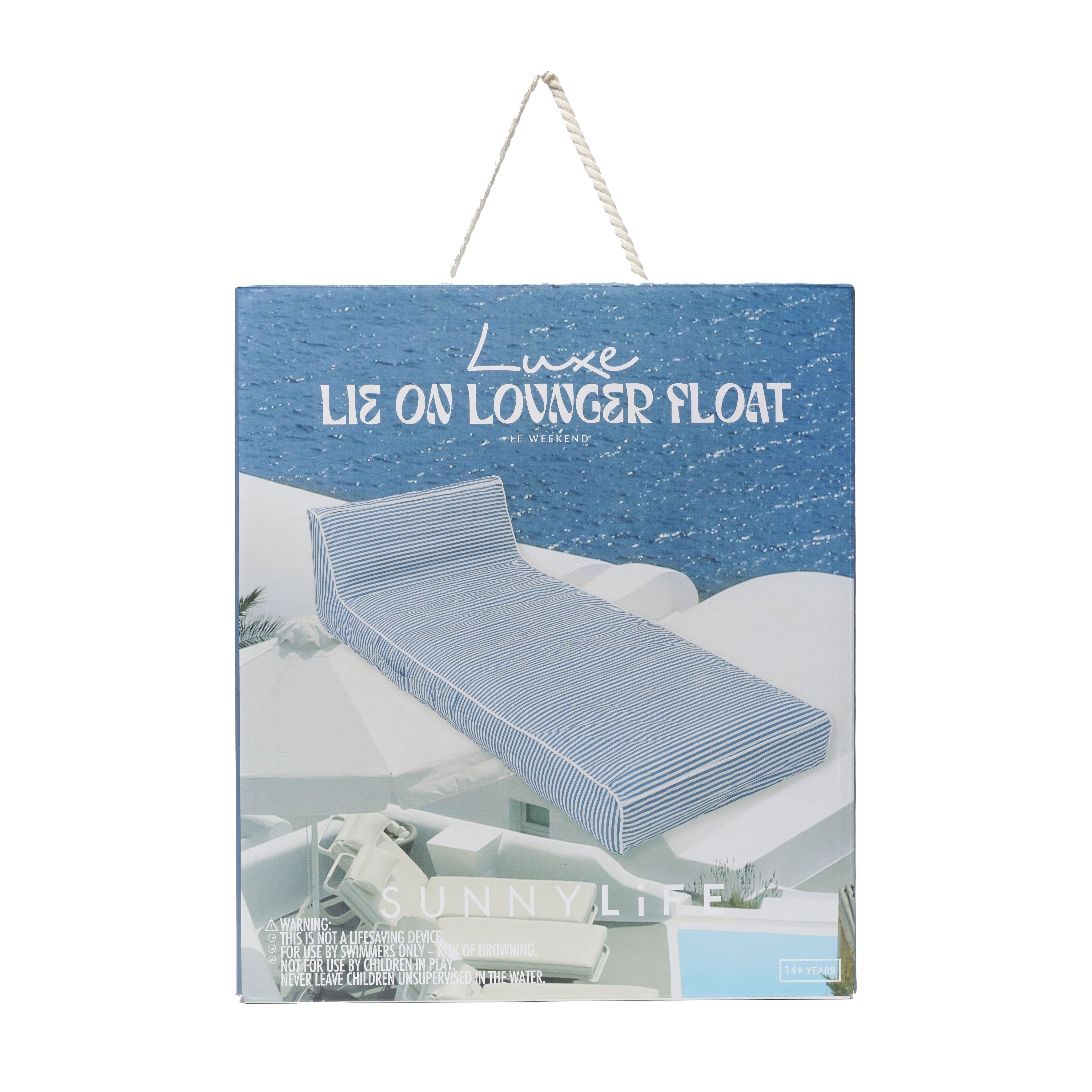 SUNNYLiFE  Luxe Lie-On Lounger Float Le Weekend Navy